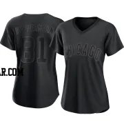 Brad Deppermann Women's Chicago Cubs Black Authentic Pitch Fashion Jersey
