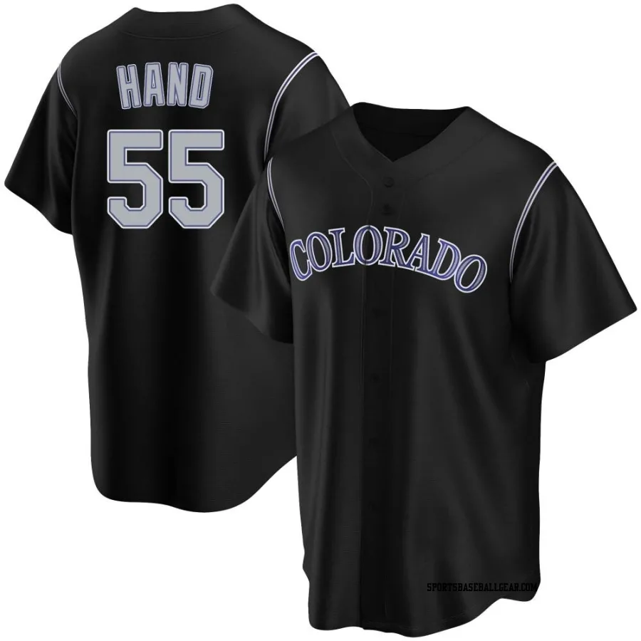 Brad Hand Men's Colorado Rockies Black Replica Alternate Jersey