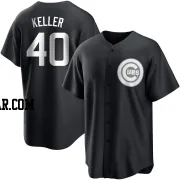 Brad Keller Men's Chicago Cubs Black/White Replica Jersey