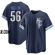 Brad Keller Men's Kansas City Royals Navy Replica 2022 City Connect Jersey