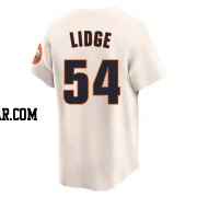 Brad Lidge Men's Houston Astros Cream Limited Throwback Cooperstown Collection Jersey