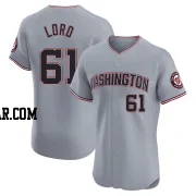 Brad Lord Men's Washington Nationals Gray Elite Road Jersey
