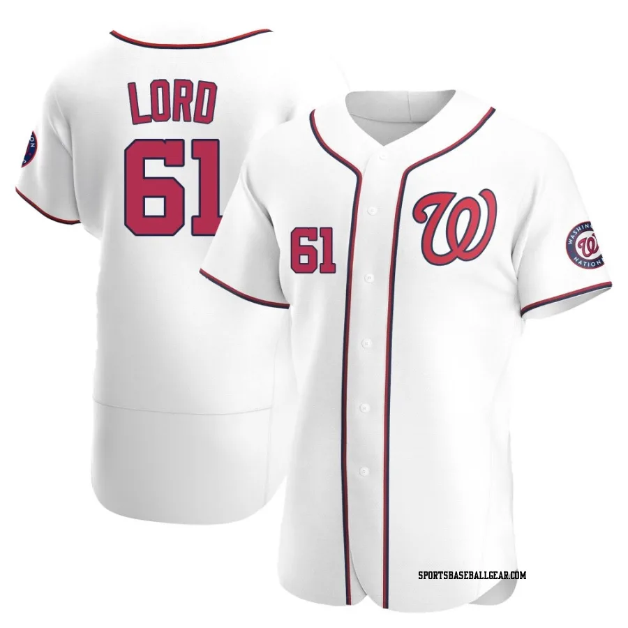Brad Lord Men's Washington Nationals White Authentic Home Jersey