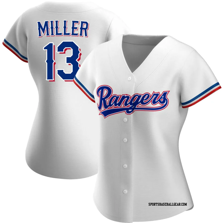 Brad Miller Women's Texas Rangers White Authentic Home Jersey