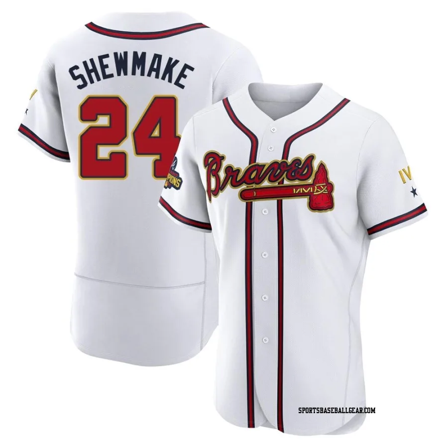 Braden Shewmake Men's Atlanta Braves Gold Authentic White 2022 Program Jersey
