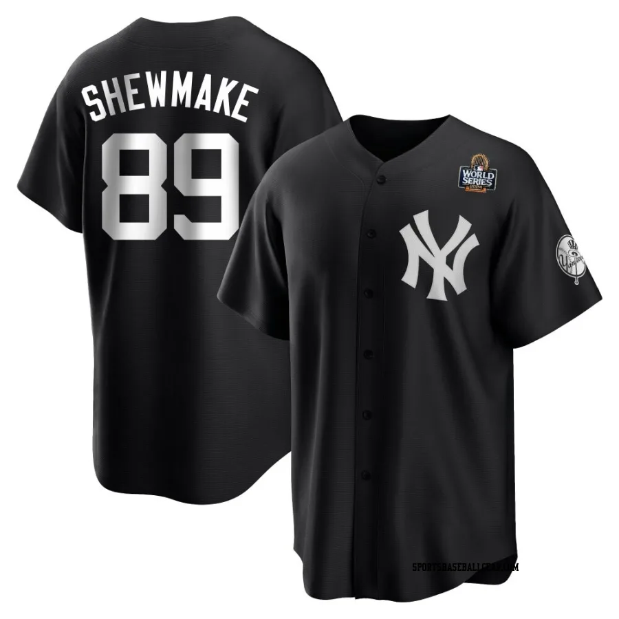 Braden Shewmake Men's New York Yankees Black/White Replica 2024 World Series Jersey