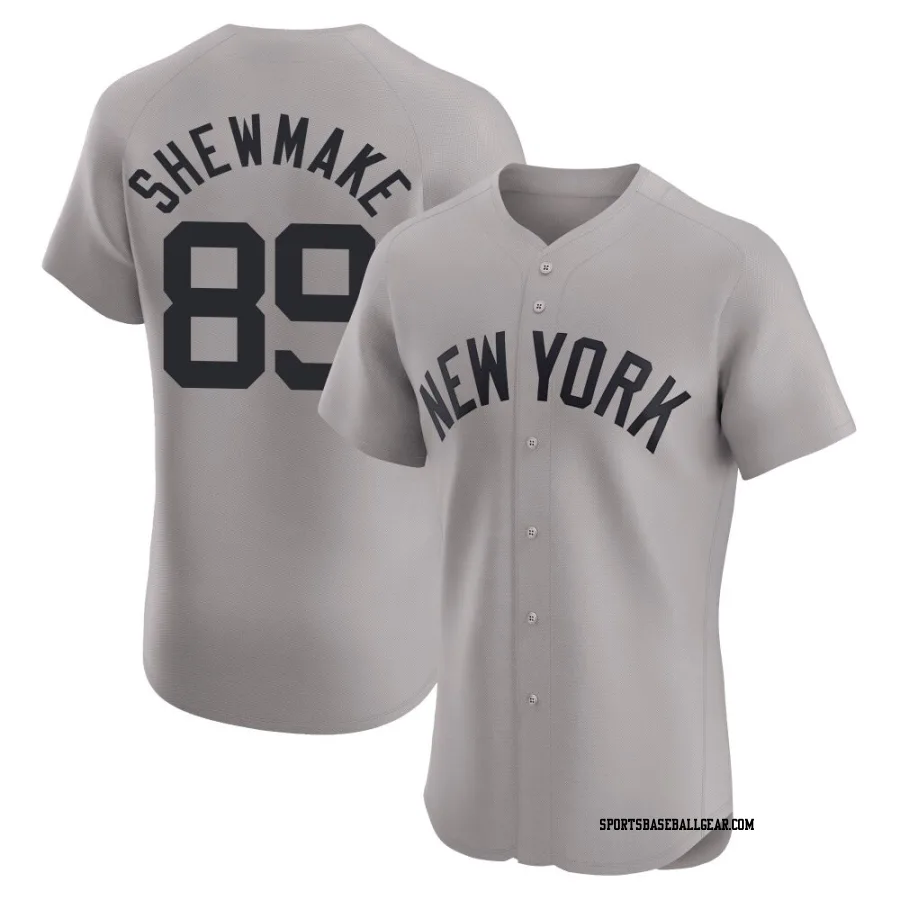 Braden Shewmake Men's New York Yankees Gray Elite Road Jersey