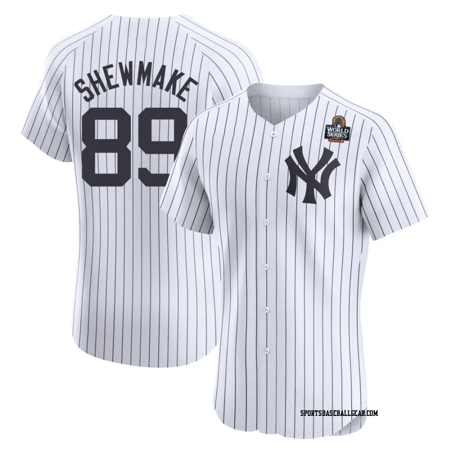Braden Shewmake Men's New York Yankees White Elite Home 2024 World Series Jersey
