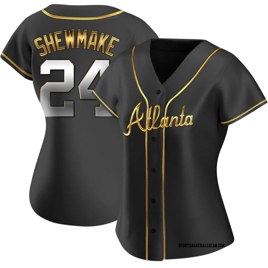 Braden Shewmake Women's Atlanta Braves Black Golden Replica Alternate Jersey