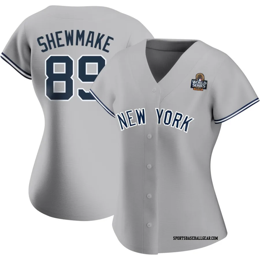 Braden Shewmake Women's New York Yankees Gray Authentic Road Name 2024 World Series Jersey