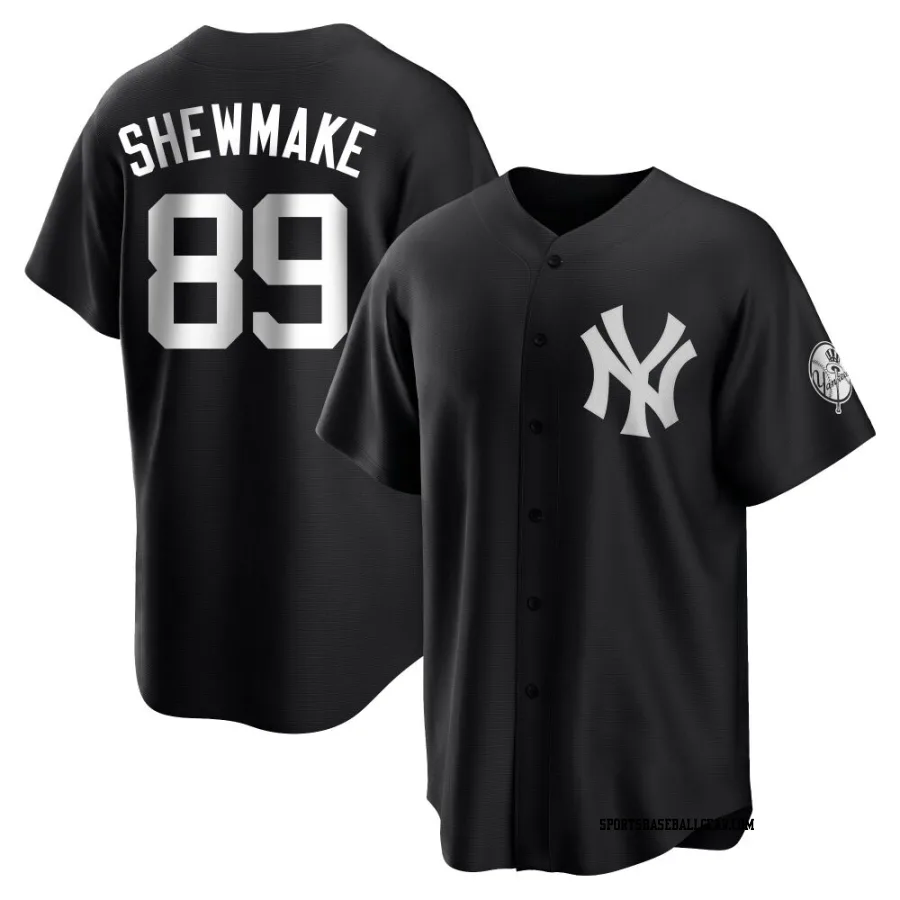Braden Shewmake Youth New York Yankees Black/White Replica Jersey