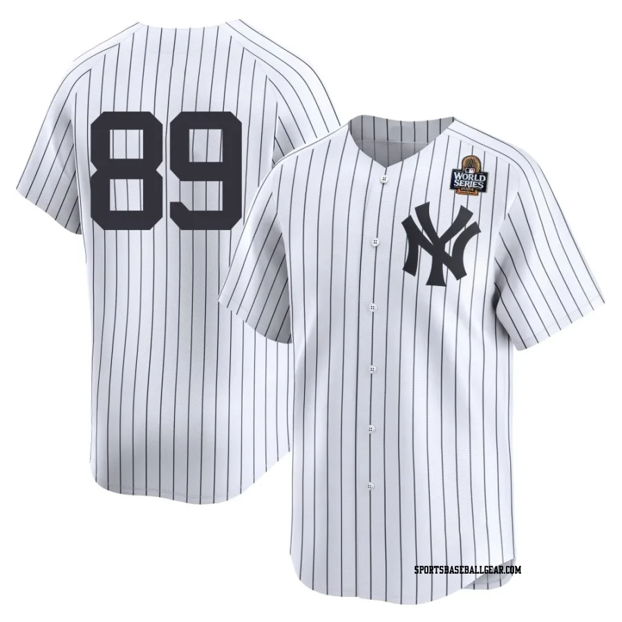 Braden Shewmake Youth New York Yankees White Limited Yankee Home 2nd 2024 World Series Jersey