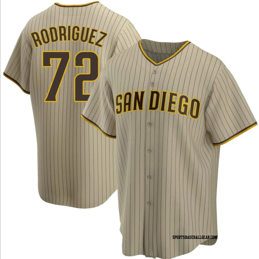 Bradgley Rodriguez Men's San Diego Padres Sand/Brown Replica Alternate Jersey