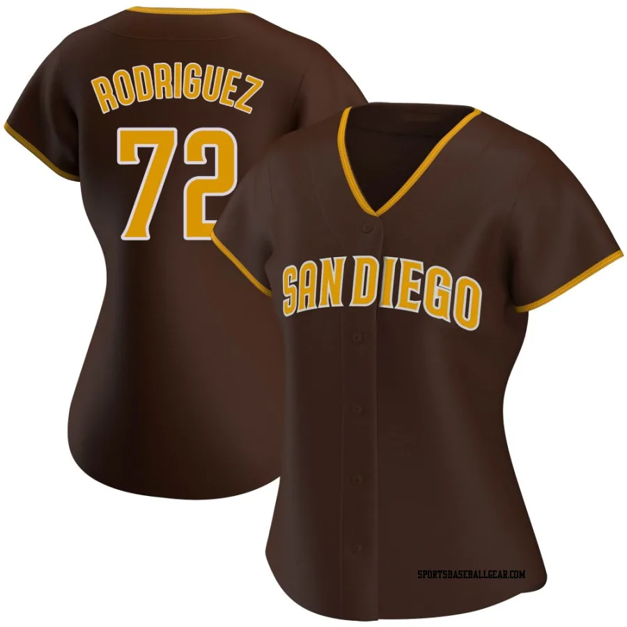 Bradgley Rodriguez Women's San Diego Padres Brown Authentic Road Jersey