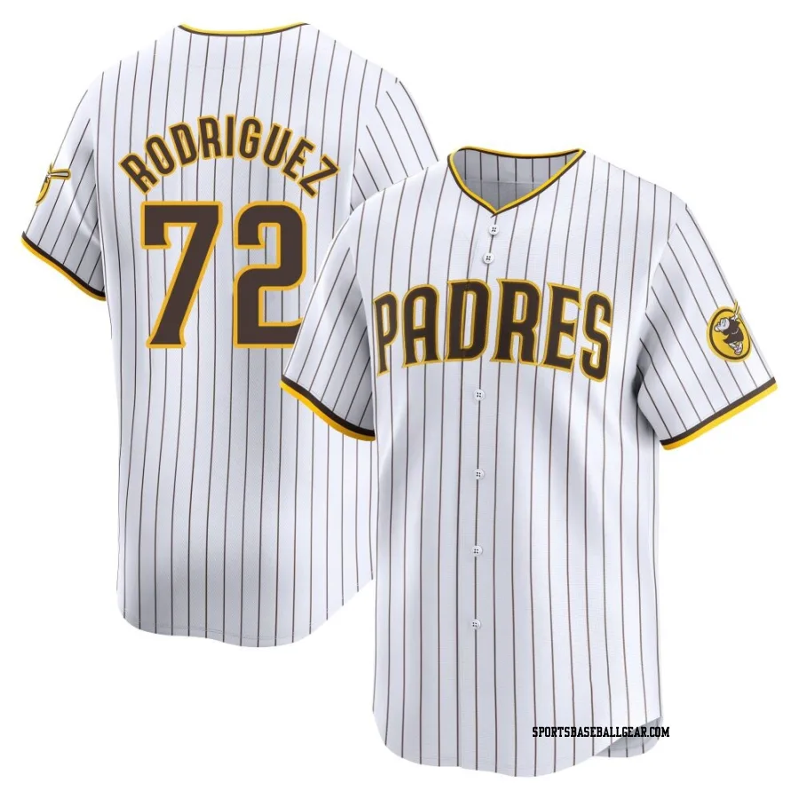Bradgley Rodriguez Youth San Diego Padres White Limited Home Jersey