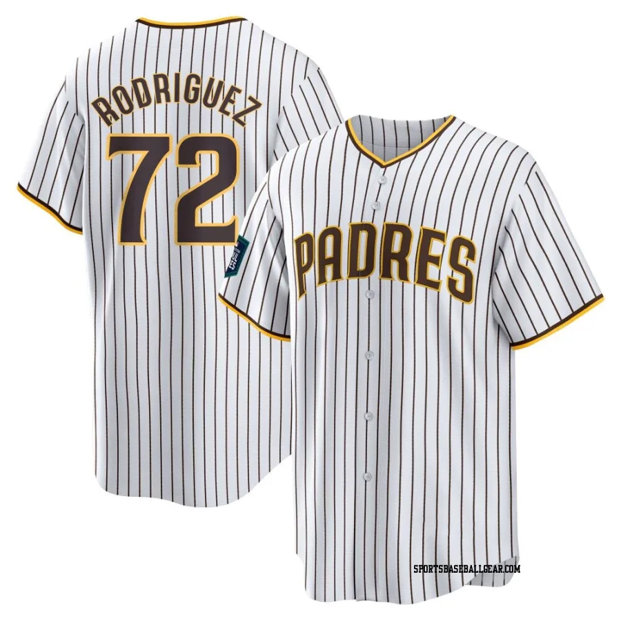 Bradgley Rodriguez Youth San Diego Padres White Replica 2024 World Tour Seoul Series Home Jersey