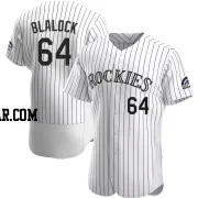 Bradley Blalock Men's Colorado Rockies White Authentic Home Jersey