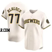 Bradley Blalock Men's Milwaukee Brewers Cream Limited Home Jersey