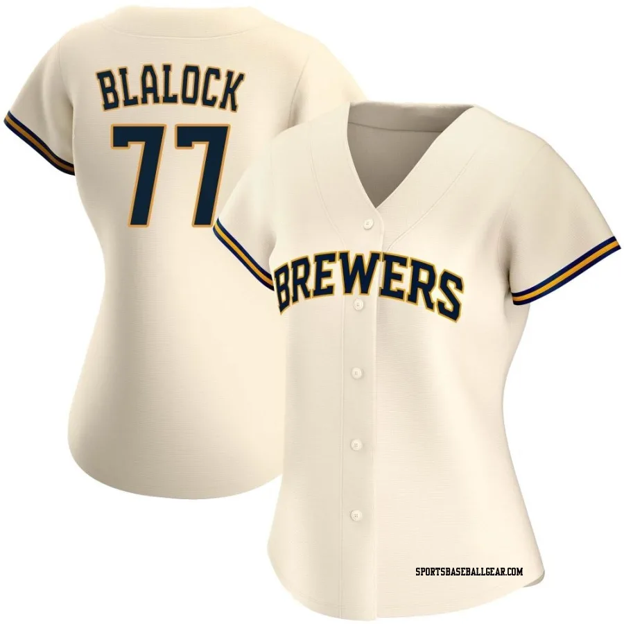 Bradley Blalock Women's Milwaukee Brewers Cream Authentic Home Jersey