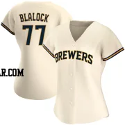 Bradley Blalock Women's Milwaukee Brewers Cream Replica Home Jersey