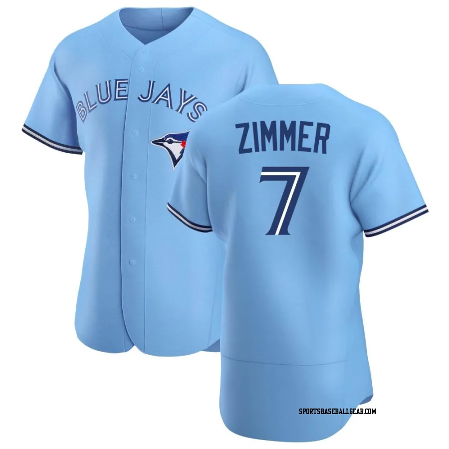 Bradley Zimmer Men's Toronto Blue Jays Blue Authentic Powder Alternate Jersey