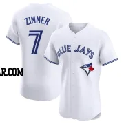 Bradley Zimmer Men's Toronto Blue Jays White Elite Home Jersey