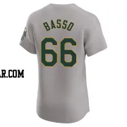 Brady Basso Men's Oakland Athletics Gray Elite Road Jersey