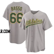 Brady Basso Men's Oakland Athletics Gray Replica Away 2.0 Jersey