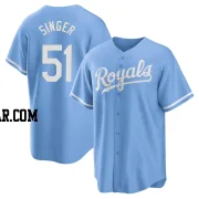 Brady Singer Youth Kansas City Royals Light Blue Replica 2022 Alternate Jersey