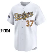Brandon Beachy Men's Los Angeles Dodgers Gold Limited White 2025 Collection Jersey