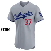 Brandon Beachy Men's Los Angeles Dodgers Gray Elite Road Jersey