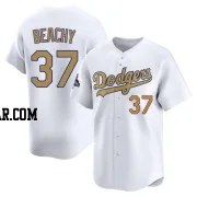 Brandon Beachy Youth Los Angeles Dodgers Gold Limited White 2025 Collection Jersey