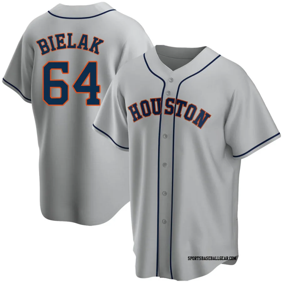 Brandon Bielak Men's Houston Astros Gray Replica Road Jersey