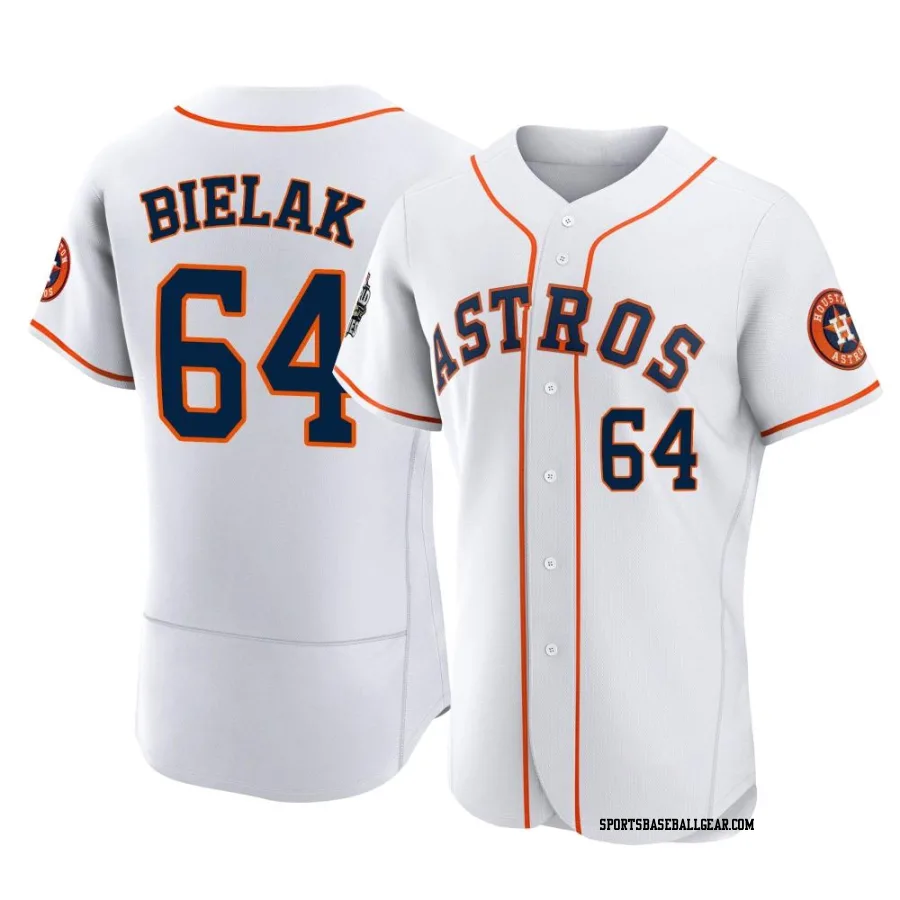 Brandon Bielak Men's Houston Astros White Authentic 2022 World Series Home Jersey
