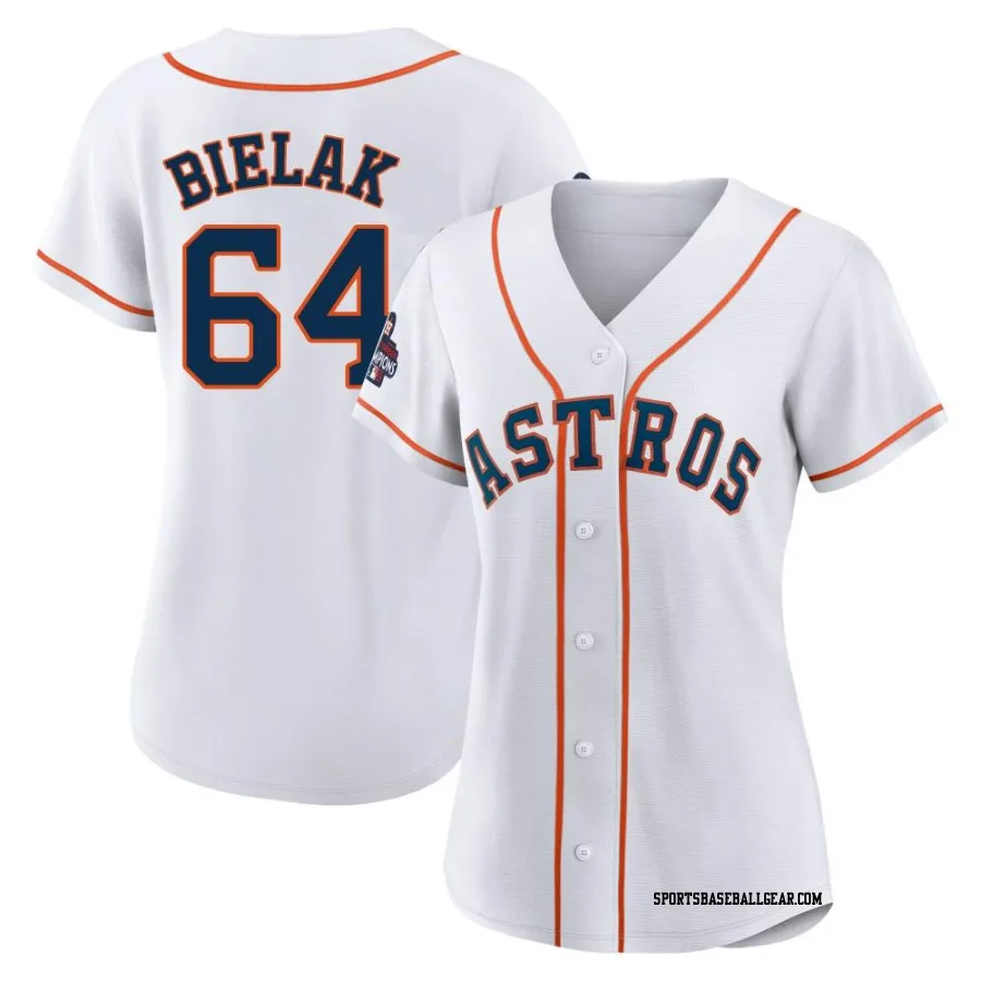 Brandon Bielak Women's Houston Astros White Authentic 2022 World Series Champions Home Jersey