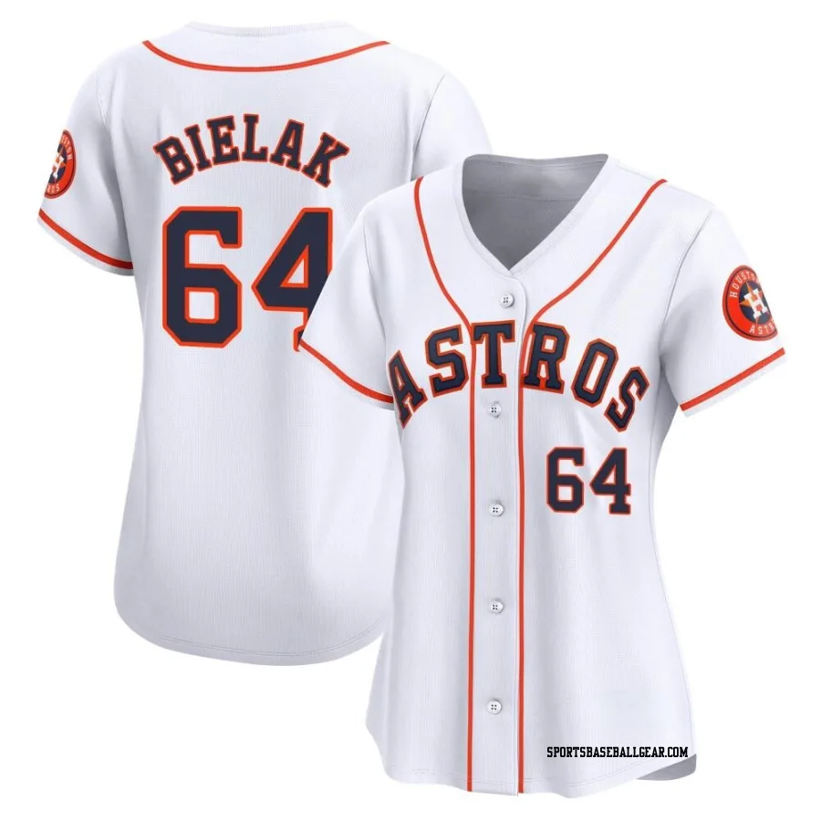 Brandon Bielak Women's Houston Astros White Limited Home Jersey