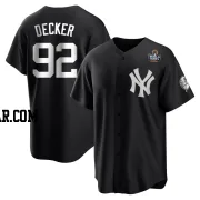 Brandon Decker Men's New York Yankees Black/White Replica 2024 World Series Jersey