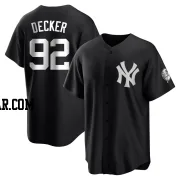 Brandon Decker Men's New York Yankees Black/White Replica Jersey