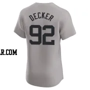 Brandon Decker Men's New York Yankees Gray Elite Road Jersey