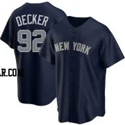 Brandon Decker Men's New York Yankees Navy Replica Alternate Jersey