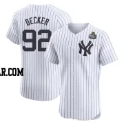Brandon Decker Men's New York Yankees White Elite Home 2024 World Series Jersey