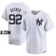 Brandon Decker Men's New York Yankees White Limited Yankee Home Jersey