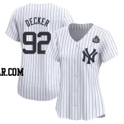 Brandon Decker Women's New York Yankees White Limited Yankee Home 2024 World Series Jersey