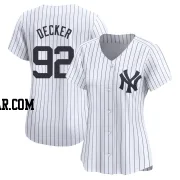 Brandon Decker Women's New York Yankees White Limited Yankee Home Jersey
