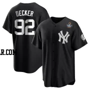 Brandon Decker Youth New York Yankees Black/White Replica 2024 World Series Jersey