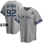 Brandon Decker Youth New York Yankees Gray Replica Road Name 2024 World Series Jersey