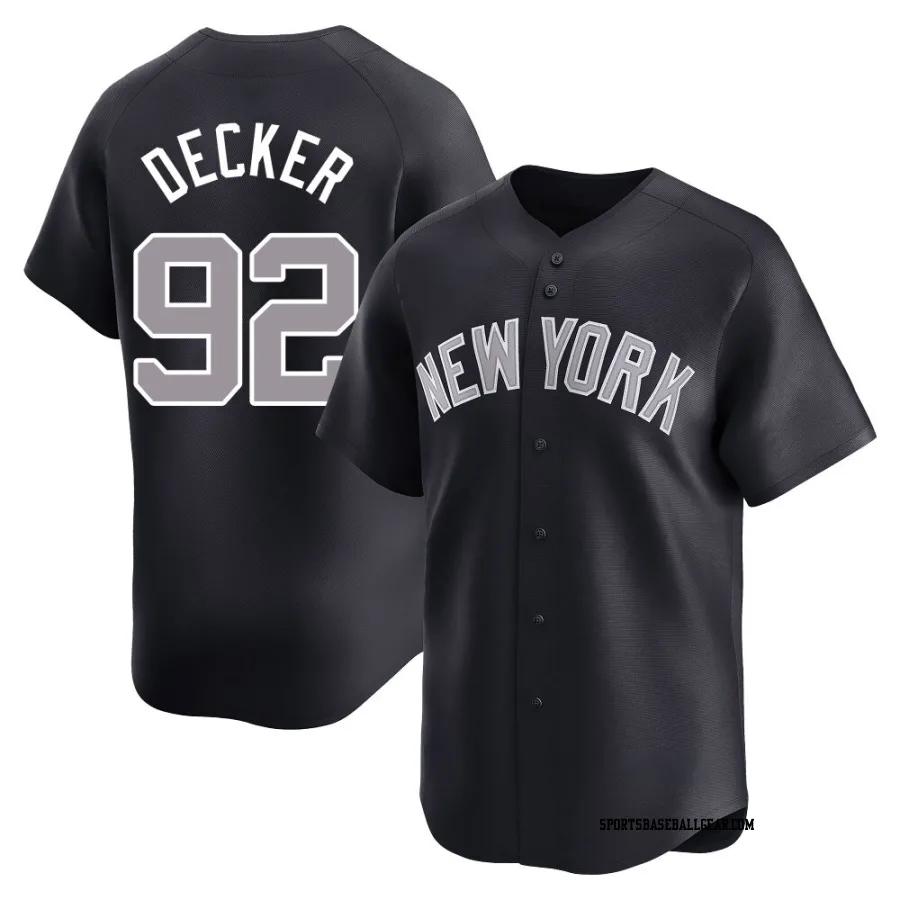 Brandon Decker Youth New York Yankees Navy Limited Alternate Jersey