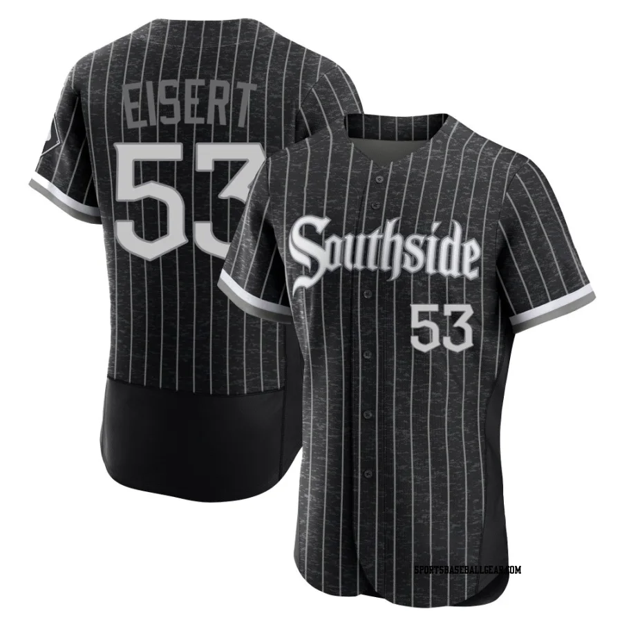 Brandon Eisert Men's Chicago White Sox Black Authentic 2021 City Connect Jersey