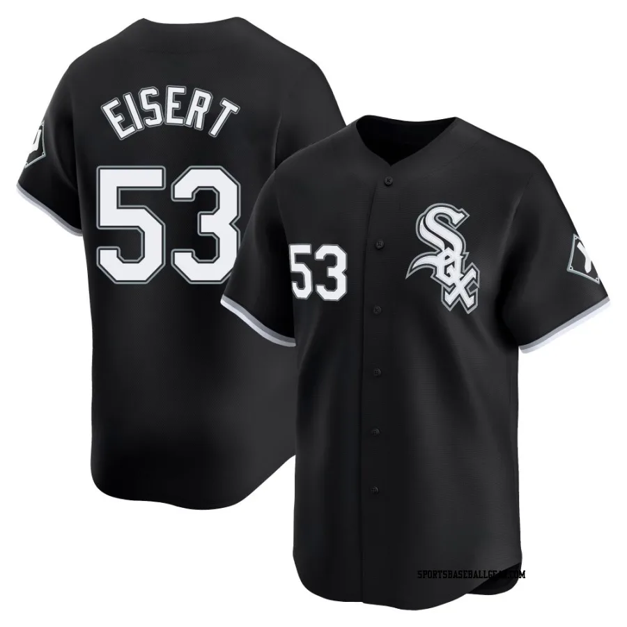 Brandon Eisert Men's Chicago White Sox Black Limited Alternate Jersey