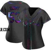 Brandon Eisert Women's Chicago White Sox Black Holographic Replica Alternate Jersey